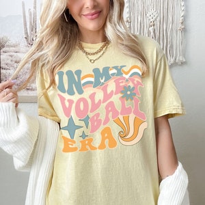 Retro Volleyball Era Shirt Groovy Floral Volleyball TShirt Volleyball Player Gift Volleyball Lover Tee Volleyball Player Girlfriend Tee Gift