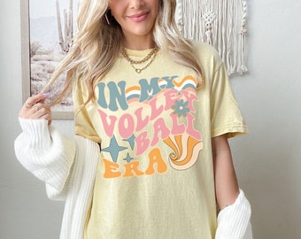 Retro Volleyball Era Shirt Groovy Floral Volleyball TShirt Volleyball Player Gift Volleyball Lover Tee Volleyball Player Girlfriend Tee Gift