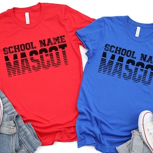 School Mascot Shirt Bulldogs Football Tshirt High School Spirit Tee School Sports Game Day Mom T-Shirt Personalized School Colors Kids Tee