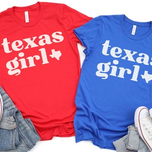 Texas Girl Shirt Texas Fan Shirt Vintage T Shirt Texas Pride College Student Gift State Texas T-Shirt Texas Cities Shirt Gift for Texas Girl