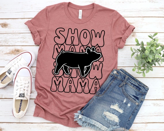 Cute Pink 4-H Show Pig Tshirt For Girls Who Show Their Pigs Cute Pink 4-H Show Pig Tshirt For Girls Who Show Their Pigs