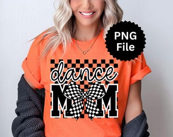 Mamá bailarina coqueta a cuadros PNG: Archivos de corte gráfico de la mamá del equipo de perforación para dtf