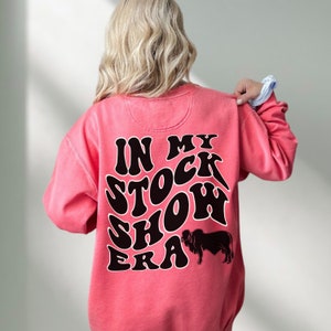 Comfort Colors Vintage Stock Show Brahman Bull Sweatshirt Back Print Retro Cattle Shirt Show Gift Livestock Pullover Show Mama Crewneck