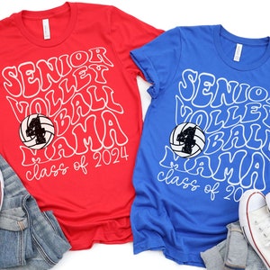 Senior Volleyball Mom Shirt Class of 2024 Mama TShirt Senior Mama Tee Senior Sport Mom Senior Volleyball Gigi Custom Volleyball Game Day Tee
