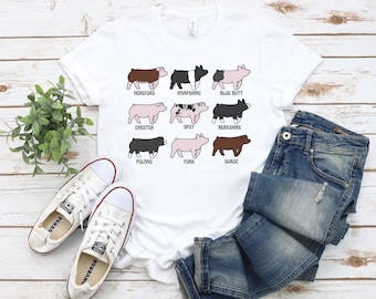 Pig Breed Show Pig Shirt Swine Show Stock Show Girl Pig Show Mama Pig Breeder Gift for Stock Show Mom Pig Show Kid Shirt Youth Show Pig Tee