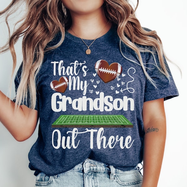 Football Grandma Shirt Youth Football Grandma Game Day Tee Football Field Gigi Shirt Flag Football Grandson Shirt Peewee Football Sport Mimi