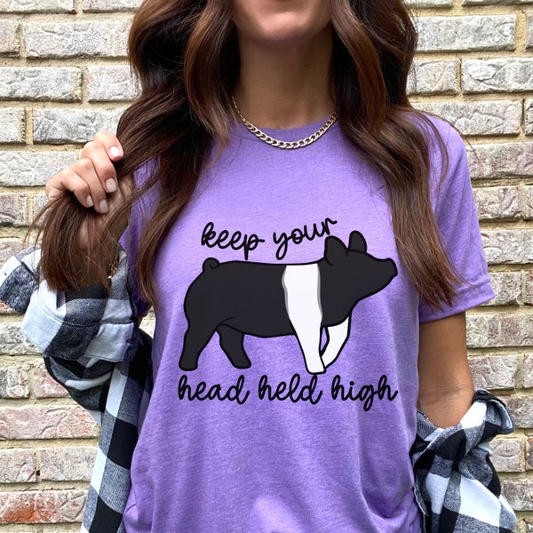 Hampshire Pig Shirt Funny Stock Show Shirt Swine Show Girl Gift Livestock Show Mom Tee Hog Breeder T-Shirt Show Mama Tshirt County Fair Tee