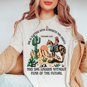 Vintage Western Faith Based Shirt Christian Shirt Christian Shirt Cowgirl Jesus Shirt Pray Shirt Christian Cowgirl Oversized Bible Verse Tee