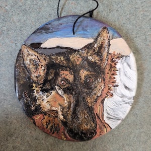 Custom Pet Portrait, perfect gift, clay ornament