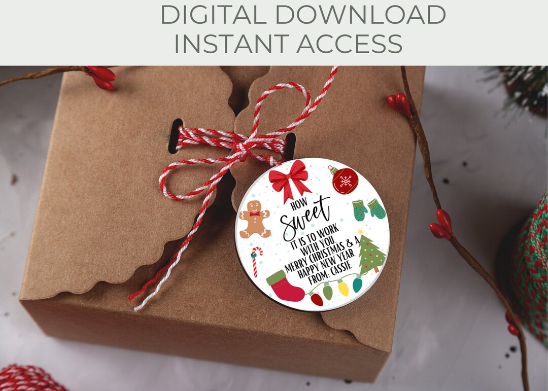 Digital Download Christmas Gift Tag Compatible W Avery Templates 94501