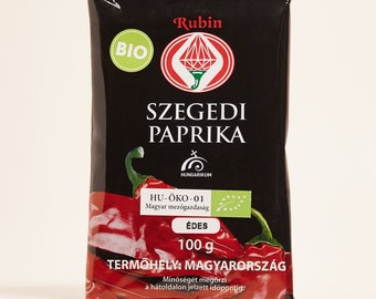RUBIN Organic Sweet Hungarian Paprika Powder de la región de Szeged (D.O.P.) 1kg / 35.3oz