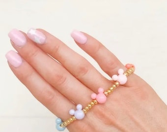 Mouse Personalized Beaded Bracelet