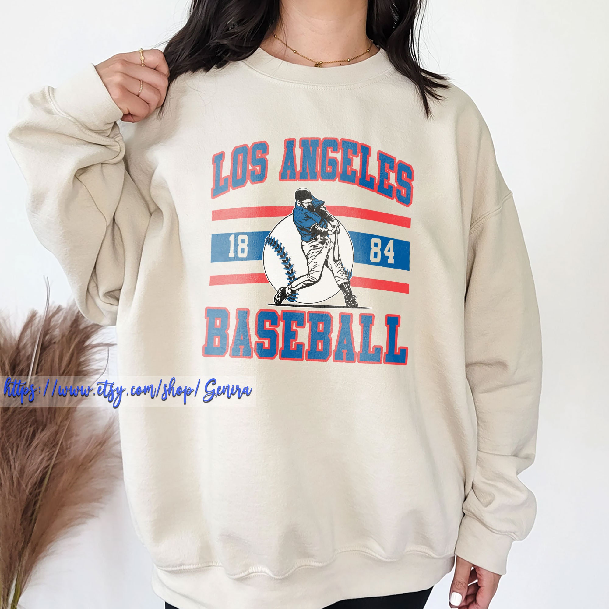 Rare !!! Vintage 90s Dodgers Sweater Los Angeles Jumper