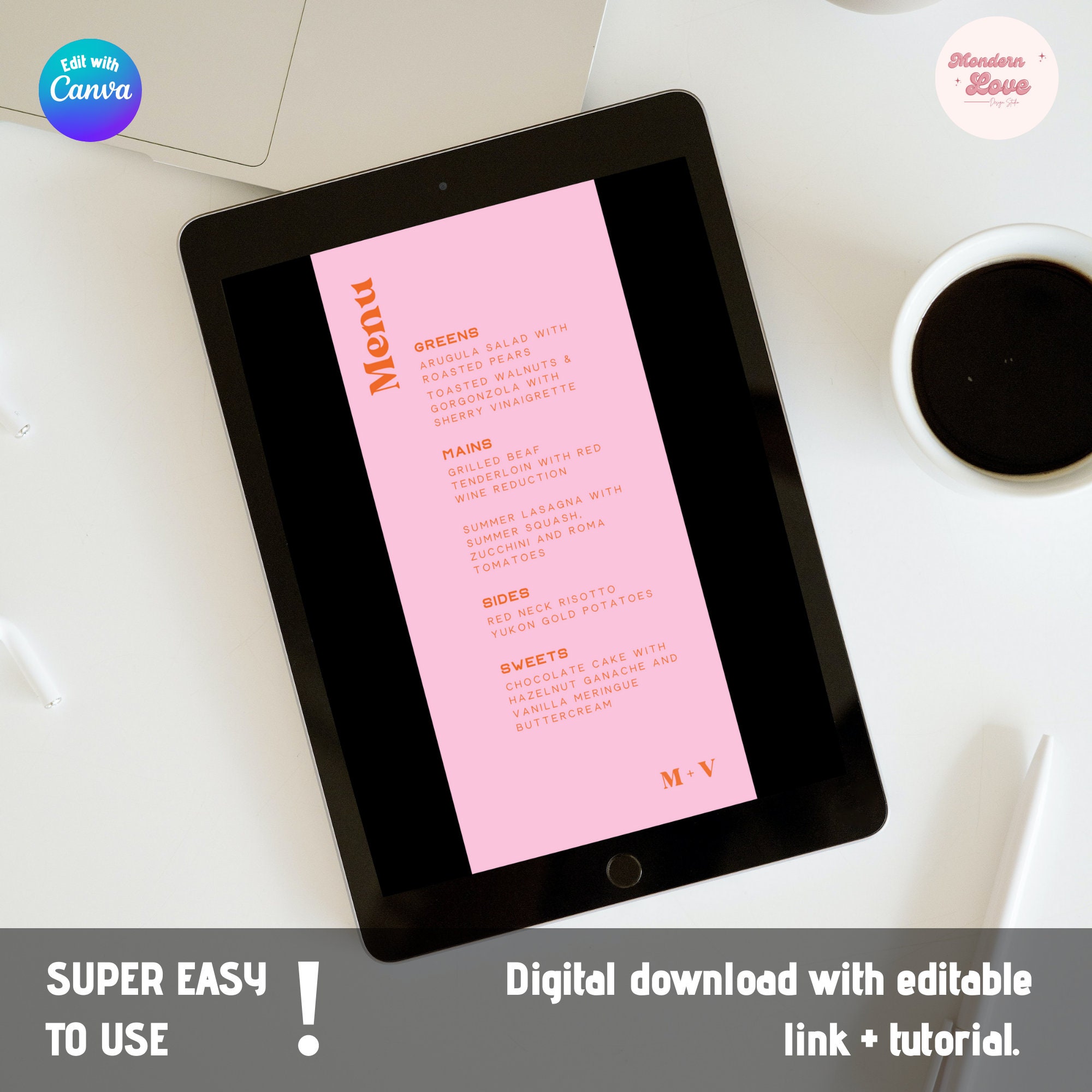 Alternate Wedding Menu Template, Cool Wedding Menu, Modern Script ...