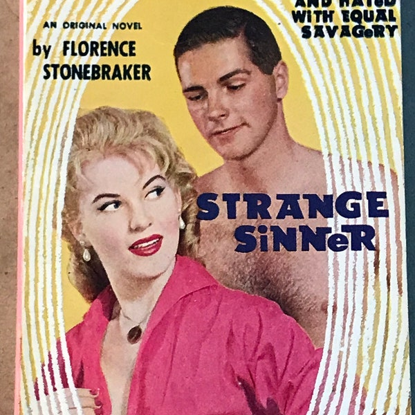 STRANGE SINNER - Vintage Pseudo Sleaze Paperback - 1959 - 1st printing - Photo cover