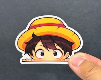 One Piece peeker stickers perfect for iPad, laptop, water bottles, binders, and etc