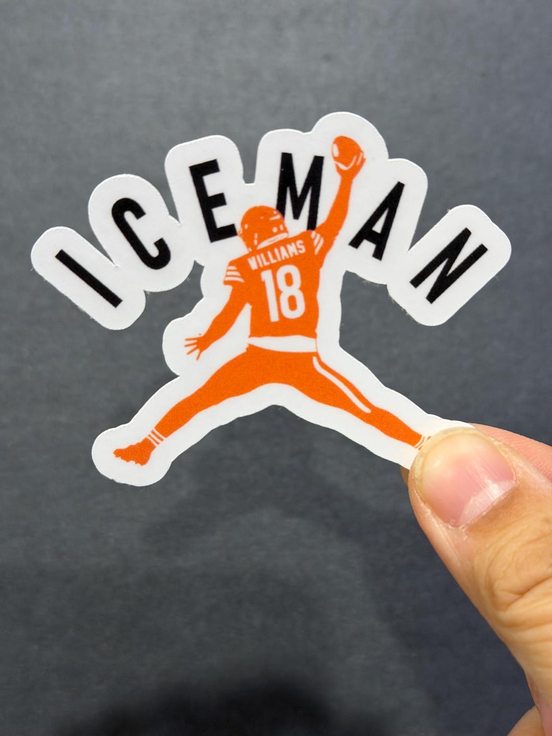 Sticker Ice Man Ice Man Caleb Williams Chicago Bears Stickers Perfect for Laptop, Water ...