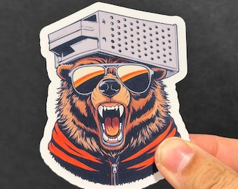 Grater Chicago Bears Stickers perfect for laptop, water bottle, kindle, and iPad