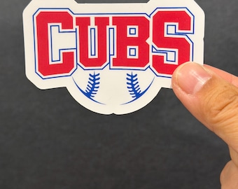 Chicago Cubs baseball inspired stickers quote perfect gift for laptop, iPad, kindle