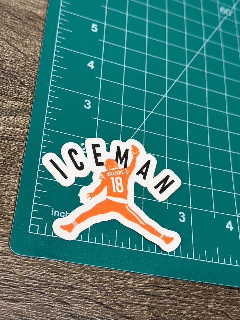 Sticker Ice Man Ice Man Caleb Williams Chicago Bears Stickers Perfect for Laptop, Water ...