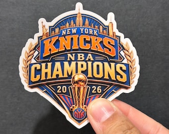 New York Knicks 2026 NBA Champion Stickers perfect for laptop, water bottle, kindle, and iPad