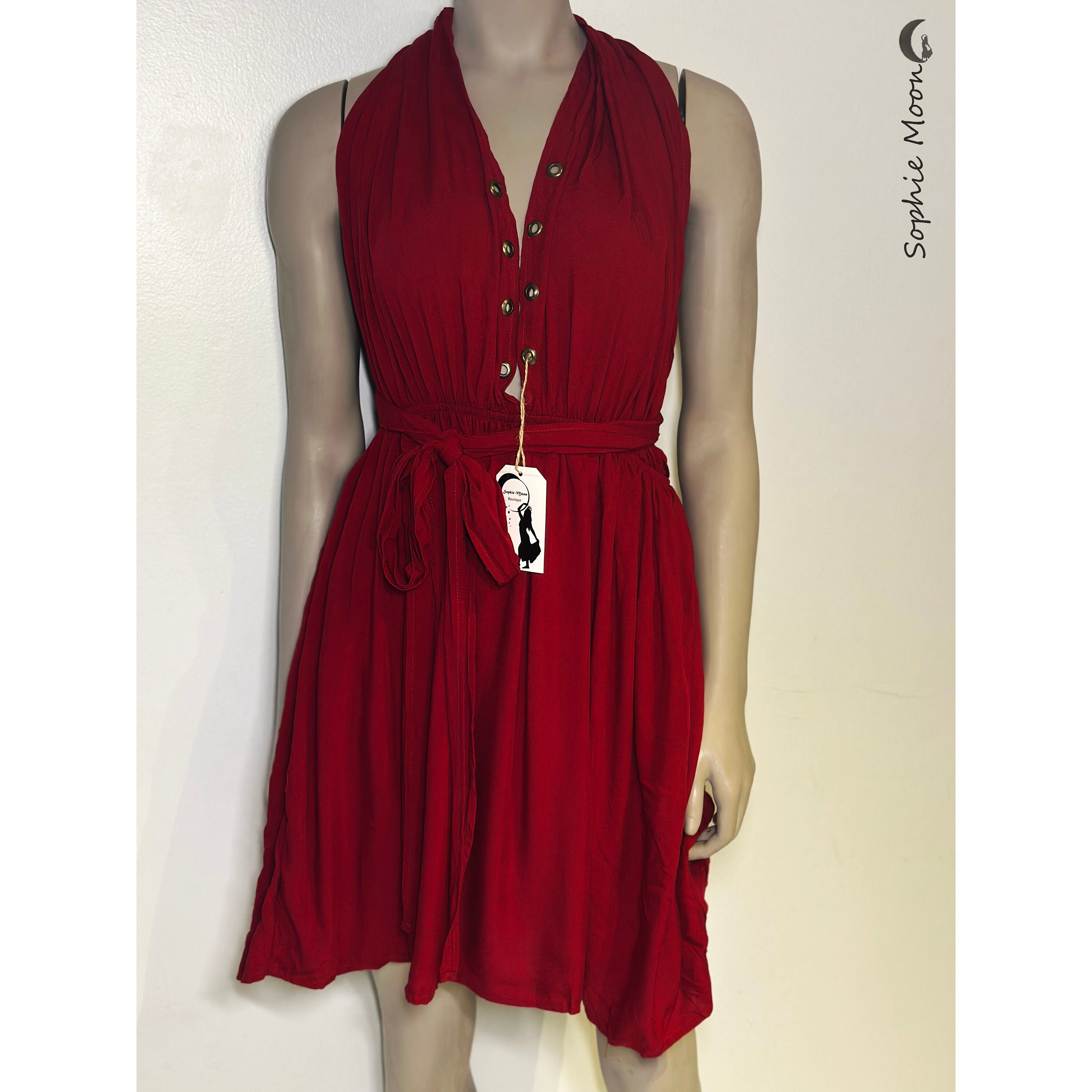 LETTUCE HEM OPEN BACK MINI DRESS