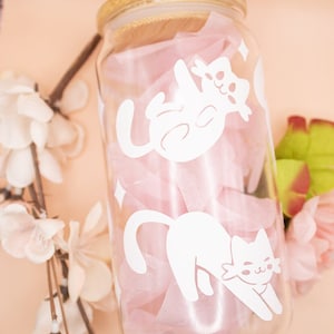 Neko Cats Glass Tumbler| Coffee cup| Tea| Water