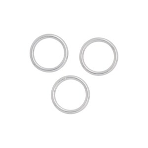 Sterling Silver 18.0 Gauge 10.0mm Width / Length / Height, Smooth Close Jump Ring. Quantity Per Pack: 10 Pieces.