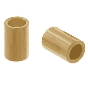 Gold filled 2,0 mm breed x 2,0 mm lang, effen knijpkralen. Aantal per verpakking: 100 stuks.