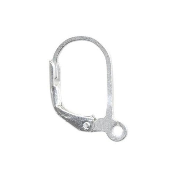Sterling Silver 9.6mm Width by 16.5mm Length, Plain Lever Back, With 3.0mm Width by 2.6mm Length . Quantity Per Pieces.