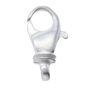 Sterling Silver 11.10mm Width by 21.65mm Length by 5.30mm Thick, Fixed Swivel Lobster Clasp With 4.65mm . Quantity Per Pack: 1 Pieces.