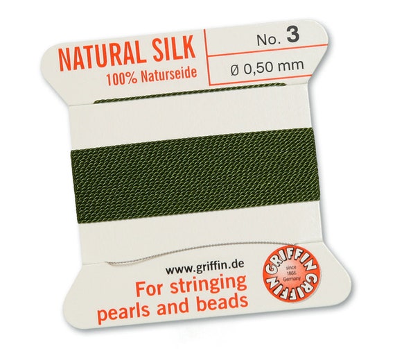 thumbnail image 2 of Griffin Natural Silk Bead Cord No.3 RED 2 of 13