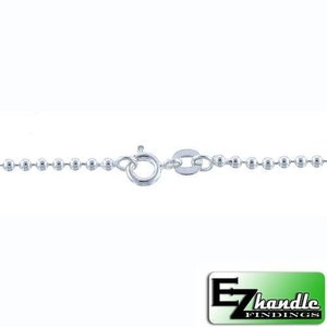 Sterlingzilver: 1,5 m breedte/lengte, 24 inch gewone ronde kogelketting met 6,0 mm breedte/lengte bij 1,4 mm. Aantal per verpakking: 1 stuk.
