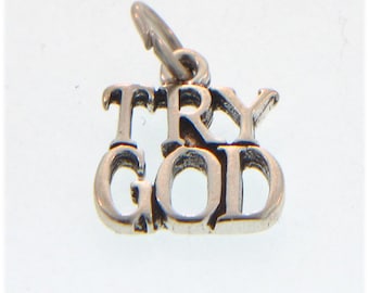 Tiffany & Co. Vintage Rare Try God Reiki Charged Pendant Sterling