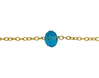 Brass Gold Plated 1.97mm Width by 2.50mm Length Smooth Cable Chain, Followed by 8.20mm Width by 6.15mm Length . Price per: 1 Inch.