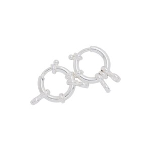 Sterling Silver 20.30mm Width / Length by 3.45mm Thick, Smooth Spring Ring Cp With Two of 6.00mm Width. Quantity Per Pack: 1 Piece.