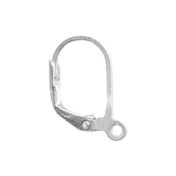 Sterling Silver 9.0mm Width by 17.0mm Length, Plain Lever Back With 2.7mm Width. Quantity Per  Pieces.