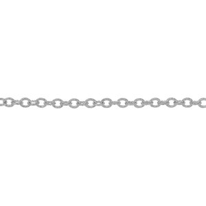 Sterling Silver 2.50mm Width by 3.20mm Length, Corrugated Cable Chain. Price per: 1 Foot.