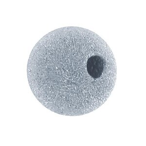 Cuenta redonda sin costuras de 3,0 mm con efecto polvo de estrellas en plata de ley. Cantidad por paquete: 100 unidades.