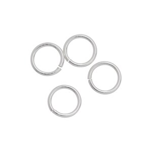 Sterling Silver 22.0 Gauge 5.1mm Width / Length / Height, Smooth Open Jump Ring. Quantity Per Pack: 100 Pieces.