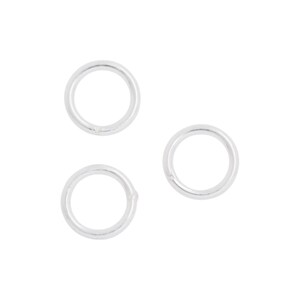 Sterling Silver 20.0 Gauge 5.0mm Width / Length / Height, Smooth Close Jump Ring. Quantity Per Pack: 50 Pieces.