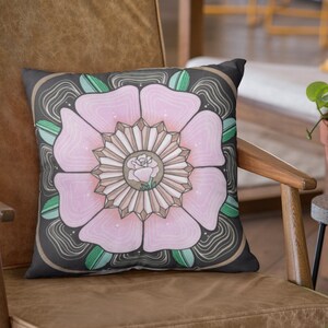 Rose Gold Mandala Square Pillow