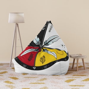 Medicine Wheel Mandala Bean Bag Chair Cover