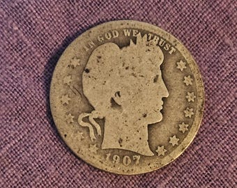 Cuarto de dólar de Barber S de 1907