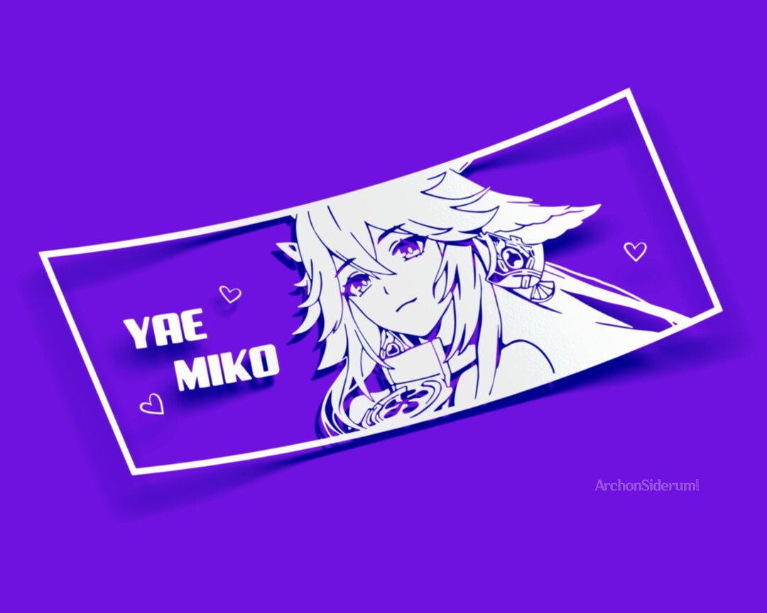 Yae Miko Decal Genshin Impact 8 Sticker - Etsy