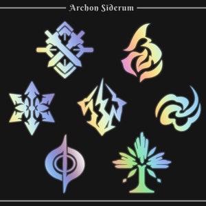 Elemental Type Decal - Holographic Silver || Honkai Star Rail Vinyl Sticker