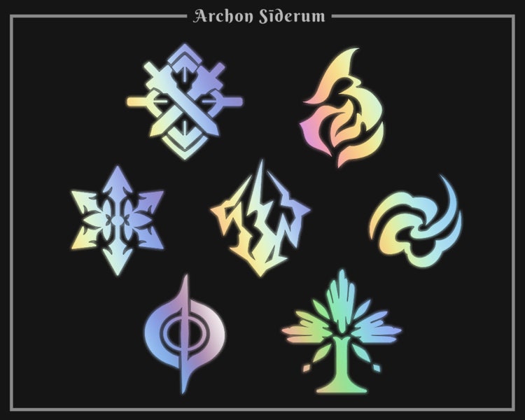 Elemental Type Decal - Holographic Silver || Honkai Star Rail Vinyl Sticker