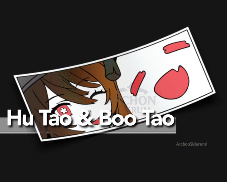 Hu Tao Motion Sticker, BYEBYEKAWAII