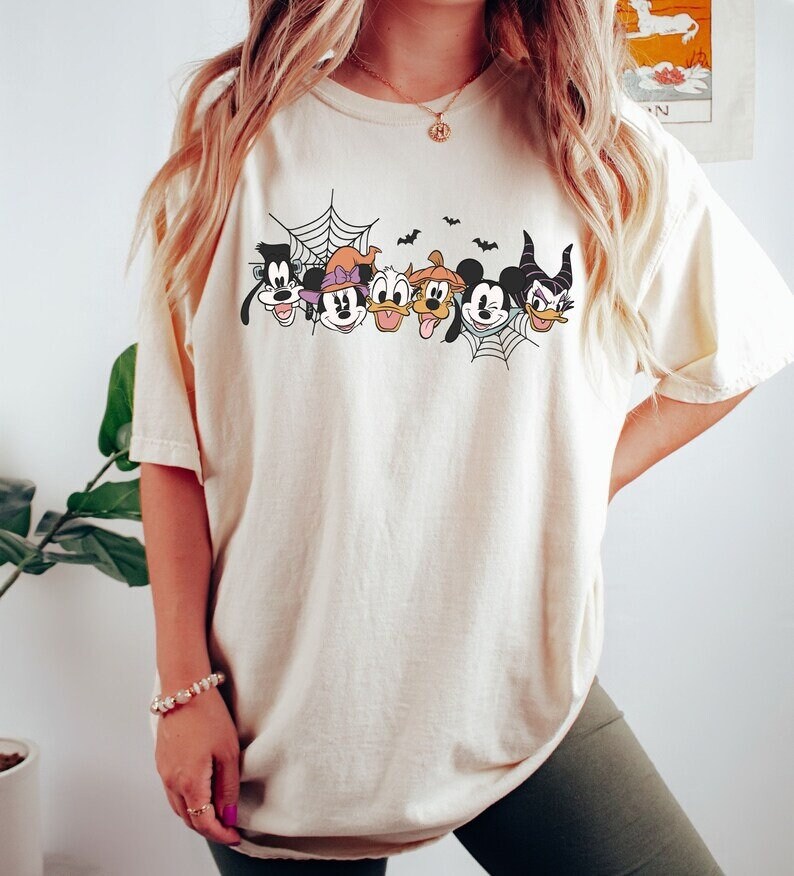 Comfort Colors®disney Halloween Shirt, Spooky Mouse and Friends Shirt