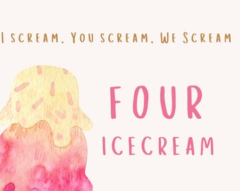 Icecream Geburtstag Einladung, Geburtstagsvorlage, Sofort Download, Eistag